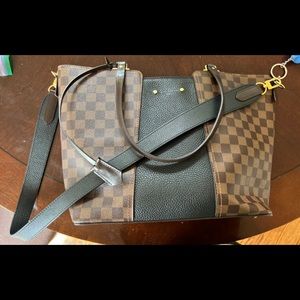 Louis Vuitton Jersey Damier Women's Handbag Black